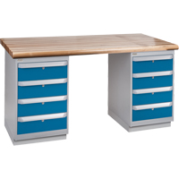 Pre-Designed Workbench, Dual Drawers, 2500 lbs. Cap., 60" W x 36" D, 34" H Air Extreme Inc.
