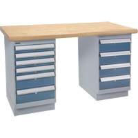Pre-Designed Workbench, Dual Drawers, 2500 lbs. Cap., 72" W x 36" D, 34" H Air Extreme Inc.