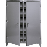 Armoires &agrave; double rangement, Acier, 8 Tablettes, 72" h x 48" la x 24" P, Gris fonc&eacute; Air Extreme Inc.