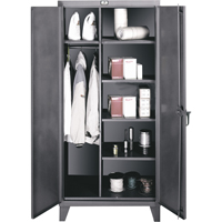 Wardrobe/Storage Cabinets, Steel, 36" W x 24" D x 72" H, Grey Air Extreme Inc.