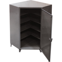 Armoires de coin, Acier, 4 Tablettes, 72" h x 48" la x 24" P, Gris Air Extreme Inc.