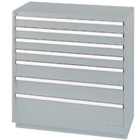 Armoires de rangement avec tiroirs, 7 tiroirs, 40-1/4" la x 22-1/2" p x 41-3/4" h, Gris Air Extreme Inc.