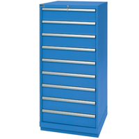 Armoires de rangement avec tiroirs, 9 tiroirs, 28-1/4" la x 28-1/2" p x 59-1/2" h, Bleu brillant Air Extreme Inc.