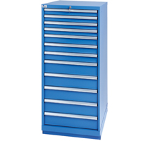 Armoires de rangement avec tiroirs, 12 tiroirs, 28-1/4" la x 28-1/2" p x 59-1/2" h, Bleu brillant Air Extreme Inc.