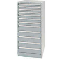 Armoires de rangement avec tiroirs, 12 tiroirs, 28-1/4" la x 28-1/2" p x 59-1/2" h, Gris Air Extreme Inc.