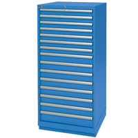 Armoires de rangement avec tiroirs, 15 tiroirs, 28-1/4" la x 28-1/2" p x 59-1/2" h, Bleu brillant Air Extreme Inc.