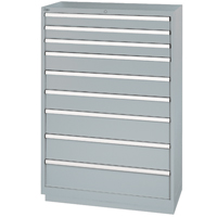 Armoires de rangement avec tiroirs, 9 tiroirs, 40-1/4" la x 22-1/2" p x 59-1/2" h, Gris Air Extreme Inc.
