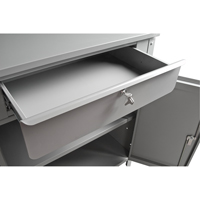 Pupitre d'atelier de style armoire, 34-1/2" la x 30" p x 53" h, Gris Air Extreme Inc.