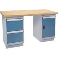Workbench, Door & Drawers, 2500 lbs. Cap., 60" W x 36" D, 34" H Air Extreme Inc.
