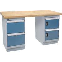 Workbench, Door & Drawers, 2500 lbs. Cap., 72" W x 36" D, 34" H Air Extreme Inc.