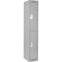 Casiers Clean Line, 2 niveaux, 12" x 18" x 72", Acier, Gris, Rivet (assembl&eacute;) Air Extreme Inc.