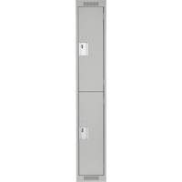 Casiers Clean Line, 2 niveaux, 12" x 18" x 72", Acier, Gris, Rivet (assembl&eacute;) Air Extreme Inc.