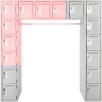 Arche de casiers &eacute;conomiques assembl&eacute;s Clean Line, 16 niveaux, Bloc de 3, 18" x 72" x 12", Acier Air Extreme Inc.