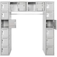 Arche de casiers &eacute;conomiques assembl&eacute;s Clean Line, 16 niveaux, Bloc de 3, 18" x 72" x 12", Acier Air Extreme Inc.