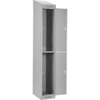 Clean Line Lockers, 2 -tier, Bank of 4, 48" x 18" x 78", Steel, Grey, Rivet (Assembled) Air Extreme Inc.