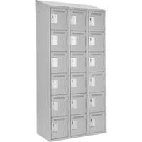 Petits casiers Clean Line, 6 niveaux, Bloc de 3, 36" x 18" x 78", Acier, Gris, Rivet (assembl&eacute;) Air Extreme Inc.