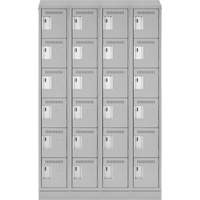 Petits casiers Clean Line, 6 niveaux, Bloc de 4, 48" x 18" x 82", Acier, Gris, Rivet (assembl&eacute;) Air Extreme Inc.