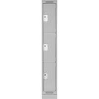 Casiers Clean Line, 3 niveaux, 12" x 18" x 76", Acier, Gris, Rivet (assembl&eacute;) Air Extreme Inc.
