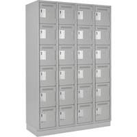 Petits casiers Clean Line, 6 niveaux, Bloc de 4, 48" x 18" x 76", Acier, Gris, Rivet (assembl&eacute;) Air Extreme Inc.