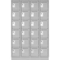 Petits casiers Clean Line, 6 niveaux, Bloc de 4, 48" x 18" x 76", Acier, Gris, Rivet (assembl&eacute;) Air Extreme Inc.