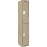 Casiers Clean Line, 2 niveaux, 12" x 18" x 72", Acier, Beige, Rivet (assembl&eacute;) Air Extreme Inc.