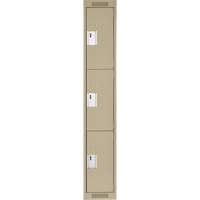 Casiers Clean Line, 3 niveaux, 12" x 18" x 72", Acier, Beige, Rivet (assembl&eacute;) Air Extreme Inc.