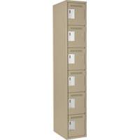 Petits casiers Clean Line, 6 niveaux, 12" x 18" x 72", Acier, Beige, Rivet (assembl&eacute;) Air Extreme Inc.