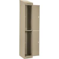 Clean Line Lockers, 2 -tier, Bank of 4, 48" x 18" x 78", Steel, Beige, Rivet (Assembled) Air Extreme Inc.