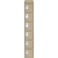 Clean Line Lockerette, 6 -tier, 12" x 18" x 78", Steel, Beige, Rivet (Assembled) Air Extreme Inc.