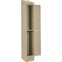 Clean Line Lockers, 2 -tier, Bank of 4, 48" x 18" x 82", Steel, Beige, Rivet (Assembled) Air Extreme Inc.