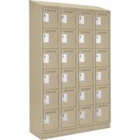 Clean Line Lockerette , 6 -tier, Bank of 4, 48" x 18" x 82", Steel, Beige, Rivet (Assembled) Air Extreme Inc.