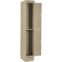 Clean Line Lockers, 2 -tier, Bank of 4, 48" x 18" x 76", Steel, Beige, Rivet (Assembled) Air Extreme Inc.