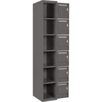 Petits casiers Clean Line, 6 niveaux, Bloc de 4, 48" x 18" x 72", Acier, Charbon, Rivet (assembl&eacute;) Air Extreme Inc.