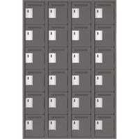 Petits casiers Clean Line, 6 niveaux, Bloc de 4, 48" x 18" x 72", Acier, Charbon, Rivet (assembl&eacute;) Air Extreme Inc.