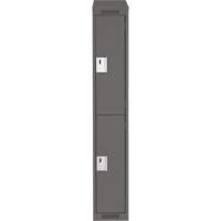 Clean Line Lockers, 2 -tier, 12" x 18" x 78", Steel, Charcoal, Rivet (Assembled) Air Extreme Inc.