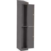 Clean Line Lockers, 2 -tier, Bank of 4, 48" x 18" x 78", Steel, Charcoal, Rivet (Assembled) Air Extreme Inc.
