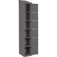 Petits casiers Clean Line, 6 niveaux, Bloc de 4, 48" x 18" x 78", Acier, Charbon, Rivet (assembl&eacute;) Air Extreme Inc.