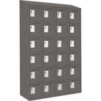 Petits casiers Clean Line, 6 niveaux, Bloc de 4, 48" x 18" x 78", Acier, Charbon, Rivet (assembl&eacute;) Air Extreme Inc.