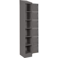 Petits casiers Clean Line, 6 niveaux, Bloc de 4, 48" x 18" x 82", Acier, Charbon, Rivet (assembl&eacute;) Air Extreme Inc.