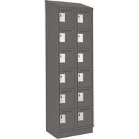 Petits casiers Clean Line, 6 niveaux, Bloc de 2, 24" x 18" x 82", Acier, Charbon, Rivet (assembl&eacute;) Air Extreme Inc.