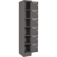 Petits casiers Clean Line, 6 niveaux, Bloc de 4, 48" x 18" x 76", Acier, Charbon, Rivet (assembl&eacute;) Air Extreme Inc.