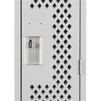 Clean Line Lockers, 2 -tier, 12" x 12" x 72", Steel, Grey, Rivet (Assembled), Perforated Air Extreme Inc.