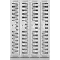 Casiers Clean Line, Bloc de 4, 48" x 15" x 76", Acier, Gris, Rivet (assembl&eacute;), Perfor&eacute; Air Extreme Inc.