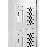 Assembled Clean Line Perforated Economy Lockers, 6 -tier, Bank of 4, 18" x 72" x 12", Steel Air Extreme Inc.