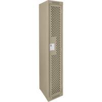 Clean Line Lockers, 12" x 12" x 72", Steel, Beige, Rivet (Assembled), Perforated Air Extreme Inc.