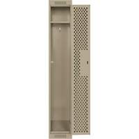 Clean Line Lockers, 12" x 12" x 72", Steel, Beige, Rivet (Assembled), Perforated Air Extreme Inc.