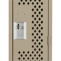 Clean Line Lockers, 12" x 12" x 72", Steel, Beige, Rivet (Assembled), Perforated Air Extreme Inc.