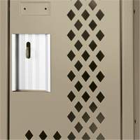 Clean Line Lockers, 12" x 12" x 72", Steel, Beige, Rivet (Assembled), Perforated Air Extreme Inc.