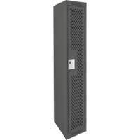 Clean Line Lockers, 12" x 12" x 72", Steel, Charcoal, Rivet (Assembled), Perforated Air Extreme Inc.