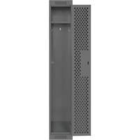Clean Line Lockers, 12" x 12" x 72", Steel, Charcoal, Rivet (Assembled), Perforated Air Extreme Inc.